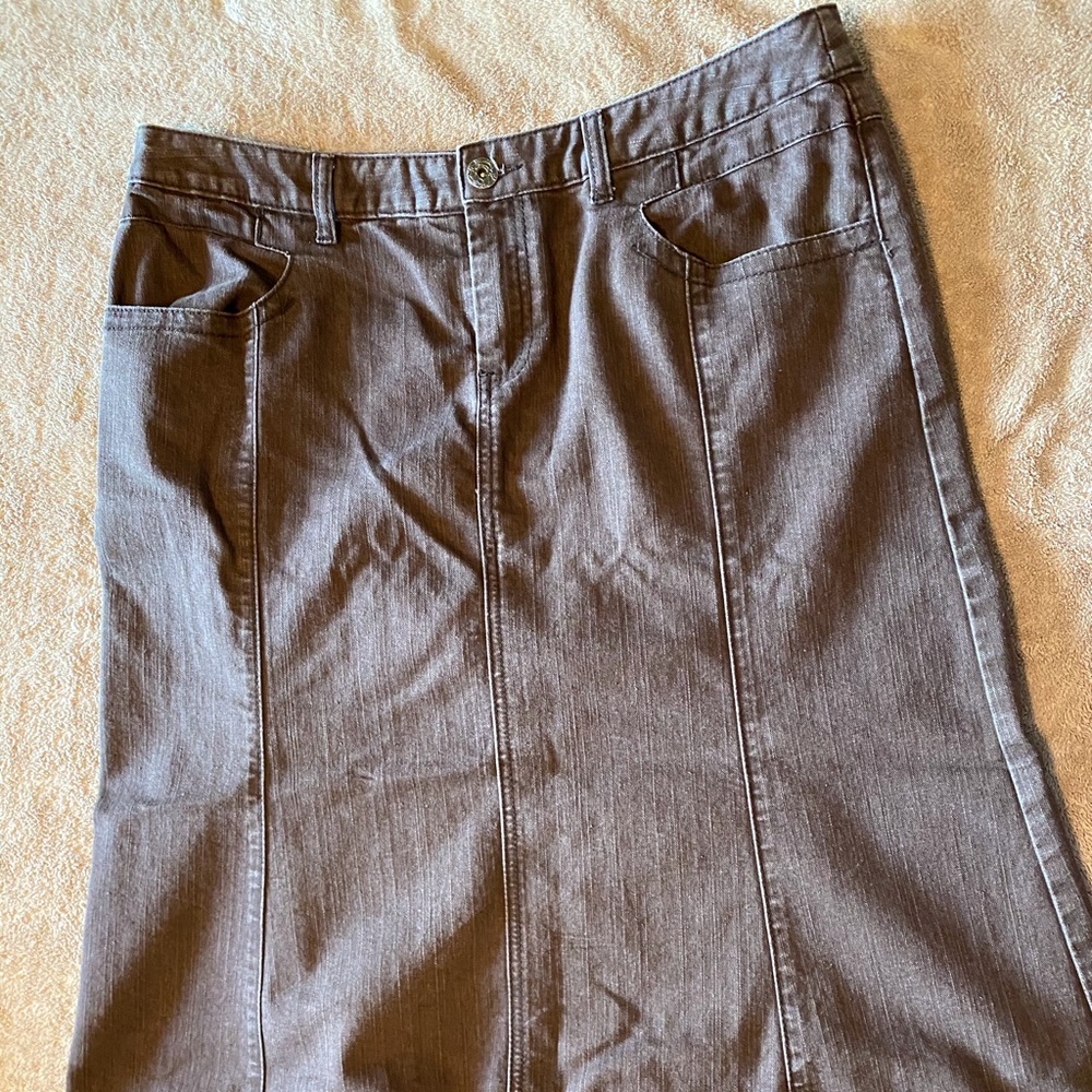 Brown Jeans Skirt